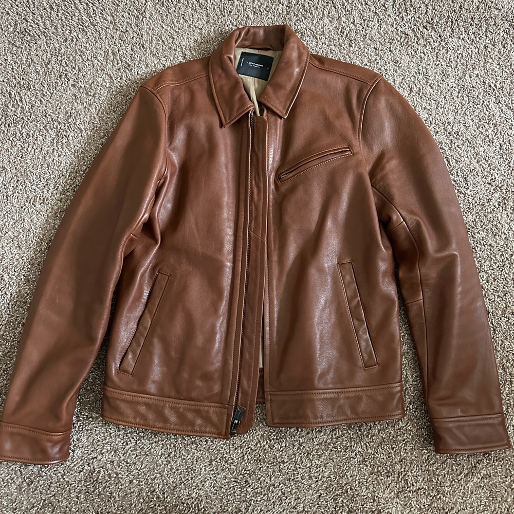Lucky Brand Leather Jacket (Rare) Sz S